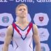 Un gimnasta ruso luce un símbolo belicista en la Copa del Mundo